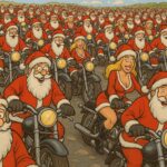 concentration de motard pere noel